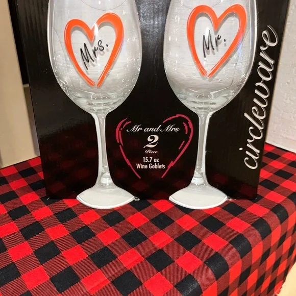 Circleware | Dining | Mr And Mrs 57 Oz Wine Goblets New In Box | Poshmark